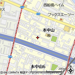 千葉県船橋市本中山5丁目4-20周辺の地図