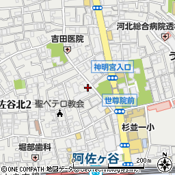 東京都杉並区阿佐谷北2丁目36-16周辺の地図