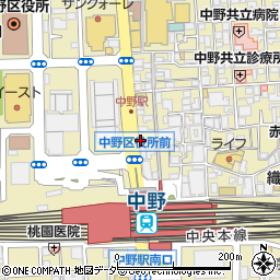 カラオケ モコモコ 中野店周辺の地図
