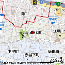 東京都新宿区改代町18周辺の地図