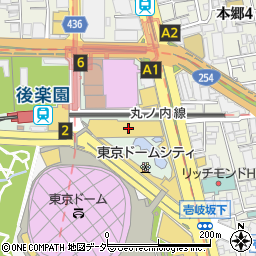 青山フラワーマーケット　東京ドームシティ店周辺の地図
