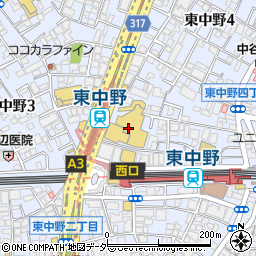 みずほ銀行サミットストア東中野店 ＡＴＭ周辺の地図