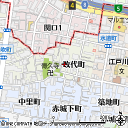 東京都新宿区改代町15周辺の地図