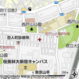 東京都新宿区百人町3丁目4-13周辺の地図