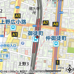 串カツあらた 上野御徒町店周辺の地図