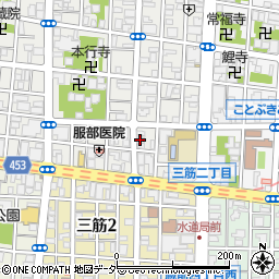 全東栄信用組合三筋町支店周辺の地図