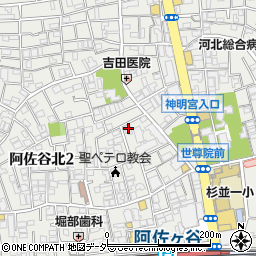 東京都杉並区阿佐谷北2丁目36-9周辺の地図