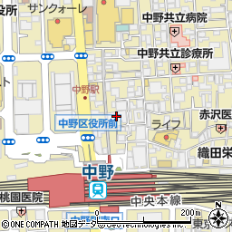 ニラク中野サンモール２号店周辺の地図