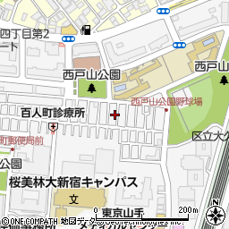 東京都新宿区百人町3丁目4-12周辺の地図