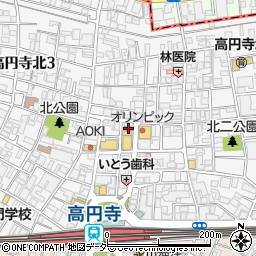 高円寺駅前郵便局周辺の地図