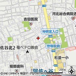 東京都杉並区阿佐谷北2丁目36-14周辺の地図