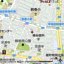 早稲田パークハイツ周辺の地図