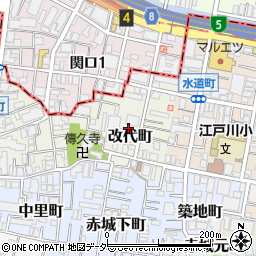 東京都新宿区改代町22周辺の地図