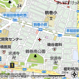 東京都新宿区早稲田鶴巻町536周辺の地図