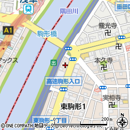 パークジャパン東駒形第６駐車場周辺の地図