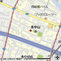 千葉県船橋市本中山5丁目6周辺の地図