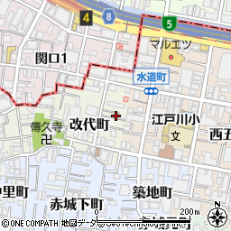 東京都新宿区改代町38周辺の地図
