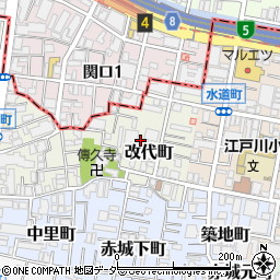 東京都新宿区改代町23周辺の地図