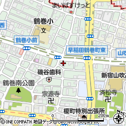 東京都新宿区早稲田鶴巻町522周辺の地図