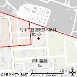 竹中工務店東日本機材センター周辺の地図