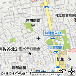 東京都杉並区阿佐谷北2丁目36-13周辺の地図