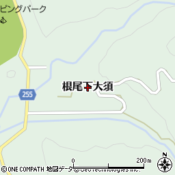 岐阜県本巣市根尾下大須周辺の地図