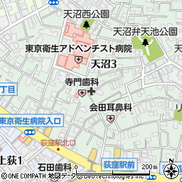 ファミリーマート荻窪教会通り店周辺の地図