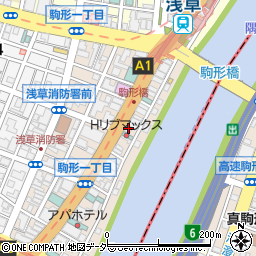 東京都台東区駒形2丁目6周辺の地図