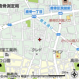 東京都江戸川区鹿骨1丁目34周辺の地図