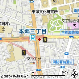 ファミリーマート本郷三丁目店周辺の地図