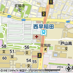 新宿北郵便局周辺の地図
