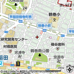 東京都新宿区早稲田鶴巻町535周辺の地図