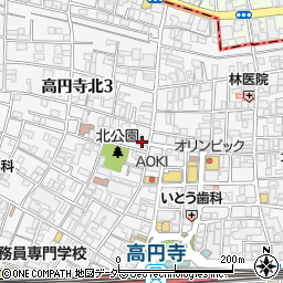 みつばち薬局 高円寺店周辺の地図