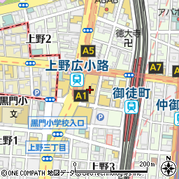 ピンクハウス　上野松坂屋店周辺の地図