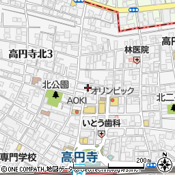 元氣七輪焼肉 牛繁 高円寺店周辺の地図