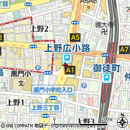 上野松坂屋周辺の地図