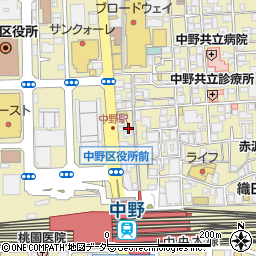 マクドナルド中野北口サンモール店周辺の地図
