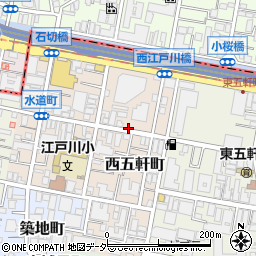 東京都新宿区西五軒町周辺の地図