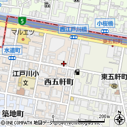 東京都新宿区西五軒町10周辺の地図