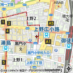 上野松坂屋周辺の地図