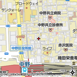 味王 中野店周辺の地図