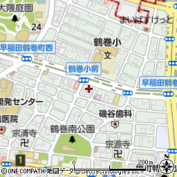 東京都新宿区早稲田鶴巻町520周辺の地図