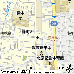 東京都小金井市緑町2丁目10-4周辺の地図