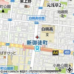 広島風お好み焼 鉄板焼き 花火 新御徒町店周辺の地図