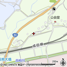 千葉県佐倉市長熊周辺の地図