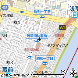 ファミリーマート台東駒形一丁目店周辺の地図