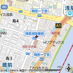 ファミリーマート台東駒形一丁目店周辺の地図