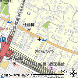 銚子丸西船橋店周辺の地図