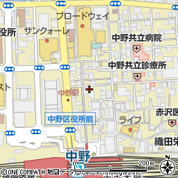 24時間 餃子酒場 中野店周辺の地図