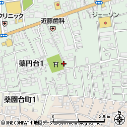 〒274-0077 千葉県船橋市薬円台の地図